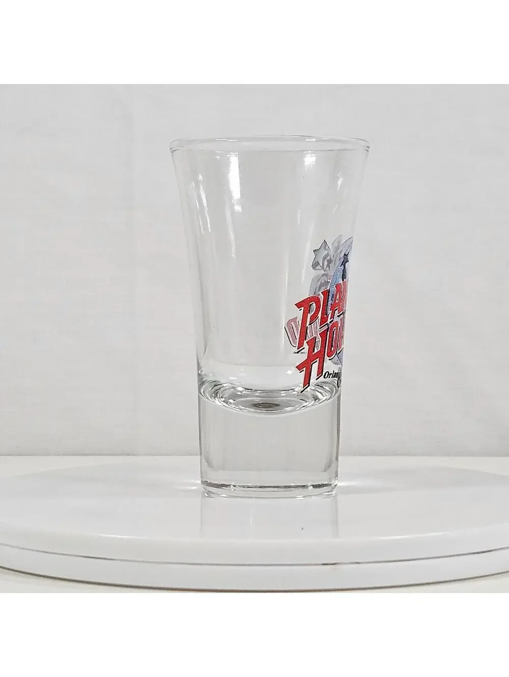 Vintage Planet Hollywood Orlando Shot Glass Souvenir Collectible Barware Clear